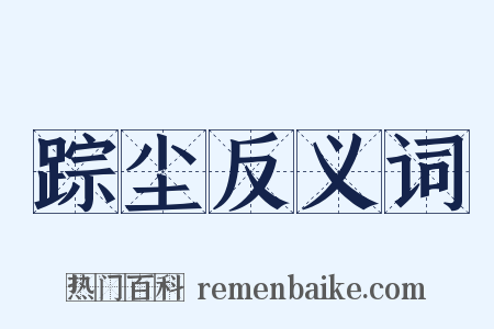 踪尘反义词是什么意思的图片